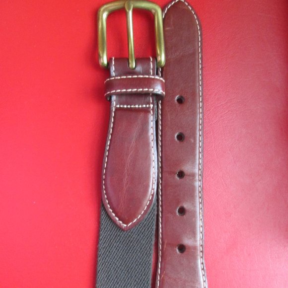 L.L. Bean Accessories Ll Bean Mens Leathercanvas 46 Belt Poshmark